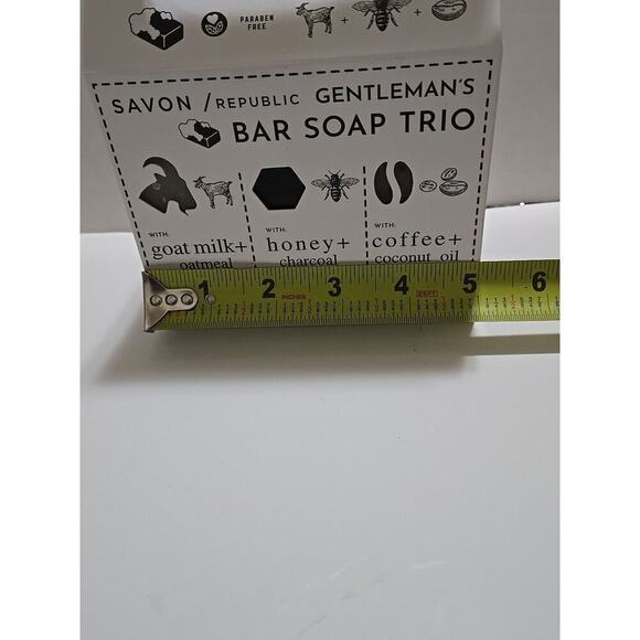 SAVON/Republic Gentleman’s Bar Soap Trio 10oz Goat Milk Coconut Oil Paraben Free - Picture 7 of 9